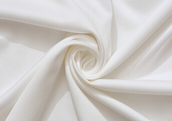 White fabric texture background luxury cloth or liquid wave or wavy folds of grunge silk. Wavy...