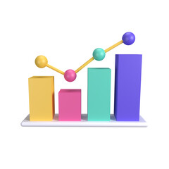 3D Rendering Down and Up Chart