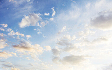 Blue Sky Background with Clouds 