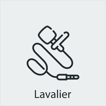 
lavalier icon vector icon.Editable stroke.linear style sign for use web design and mobile apps,logo.Symbol illustration.Pixel vector graphics - Vector