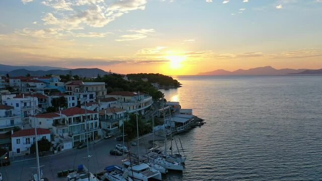 Aerial view of Ermioni, Greece - drone videography