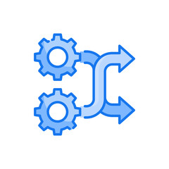 Optimization vector blue colours icon style illustration. EPS 10 file