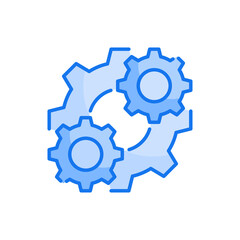 Consolidation vector blue colours icon style illustration. EPS 10 file