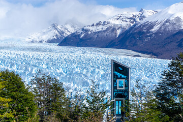 The Perito Moreno Glacier is a glacier located in the Los Glaciares National Park in  Argentina. It is one of the most important tourist attractions in the Argentinian Patagonia. - obrazy, fototapety, plakaty