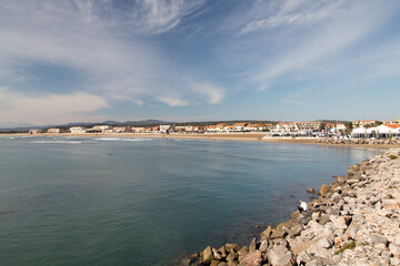 Fototapeta na wymiar Panorama de la plage de Port La Nouvelle