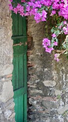 Hidden door with flowers
