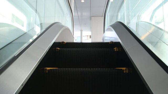 Outside escalator going up in Tokyo