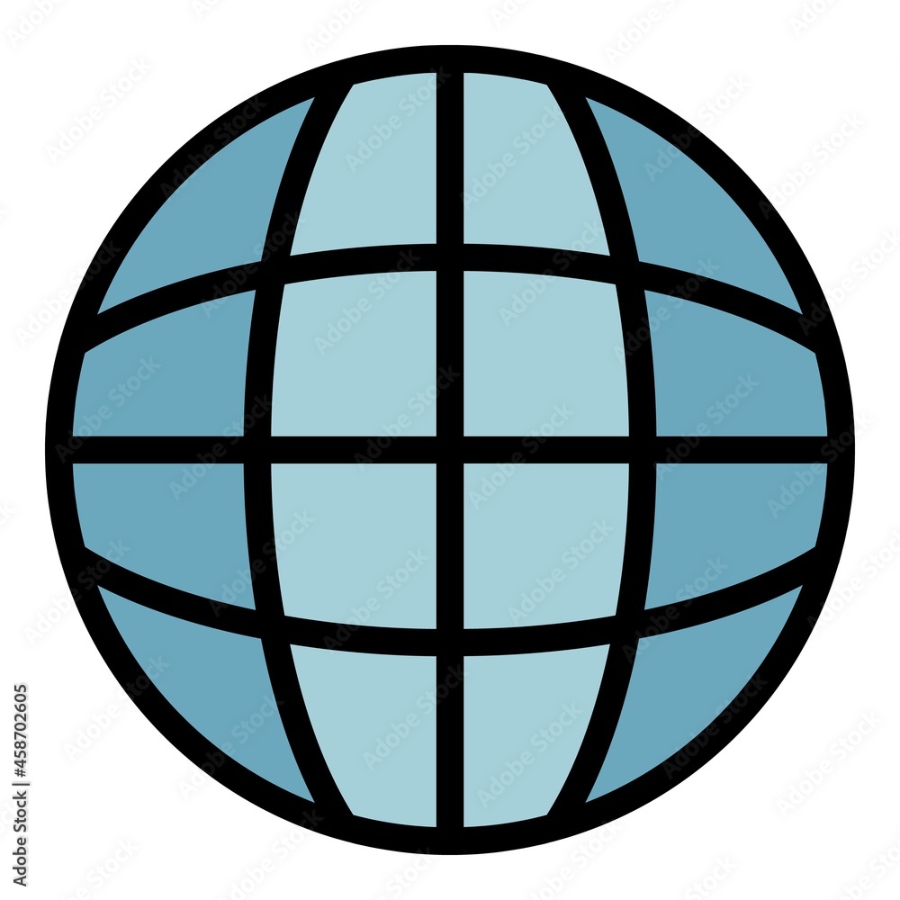 Poster globalization icon. outline globalization vector icon color flat isolated