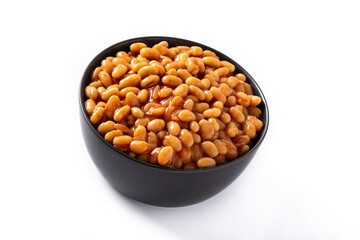 White beans in tomato sauce in bowl