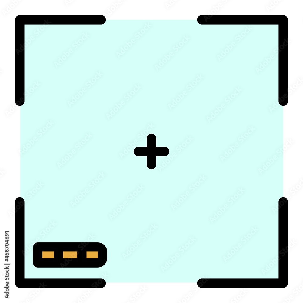 Aufkleber camera focusing screen icon. outline camera focusing screen vector icon color flat isolated