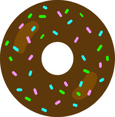 Chocolate donut illustration design