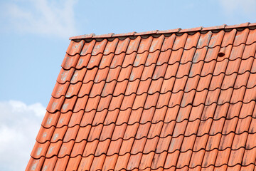 Dach, Rötliche Ziegelsteine, Deutschland, Europa