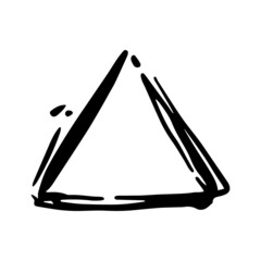 Ink stains geometric frames. Hand drawn decorative black frame and border with copy space. Minimal design scribble triangle, paint splash, vector texture template