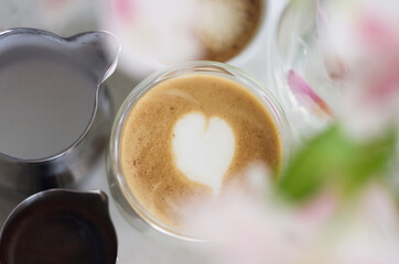 Homemade cappuccino cup