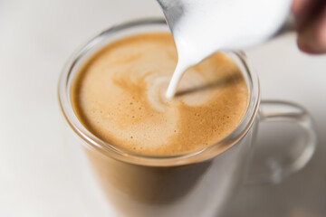 Homemade cappuccino cup