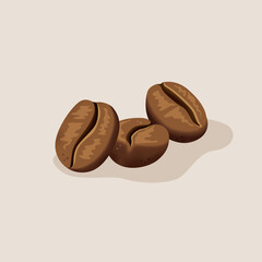 Vector illustration of coffee beans.