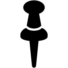 illustration vector icon of push pin