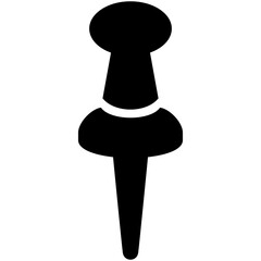 illustration vector icon of push pin