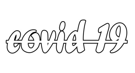Epidemic text design on white
