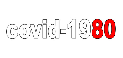 Epidemic text design on white