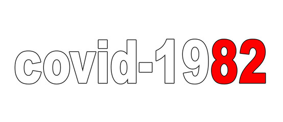 Epidemic text design on white