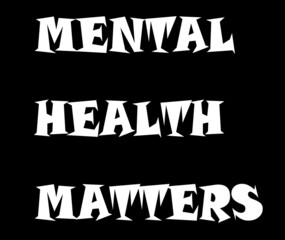 Mental health matters words design