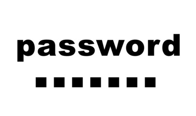 Simple password design word text