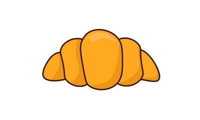 French Croissant for pins, stickers, and icons.