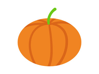 Vector pumpkin illustration. Hand drawn pumpkin cartoon style. Isolated. Design for stickers, textile, home decor.