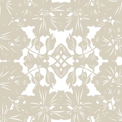 Symmetric Floral Seamless Pattern Design