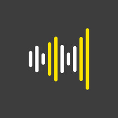 Equalizer, frequency vector icon. Audio signal