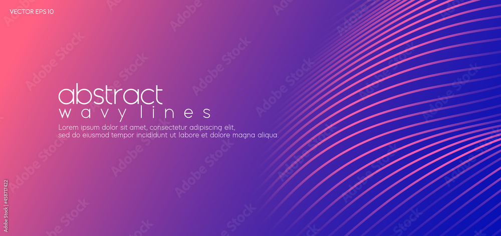 Poster abstract purple background with lines. minimal business presentation and banner design template. vec
