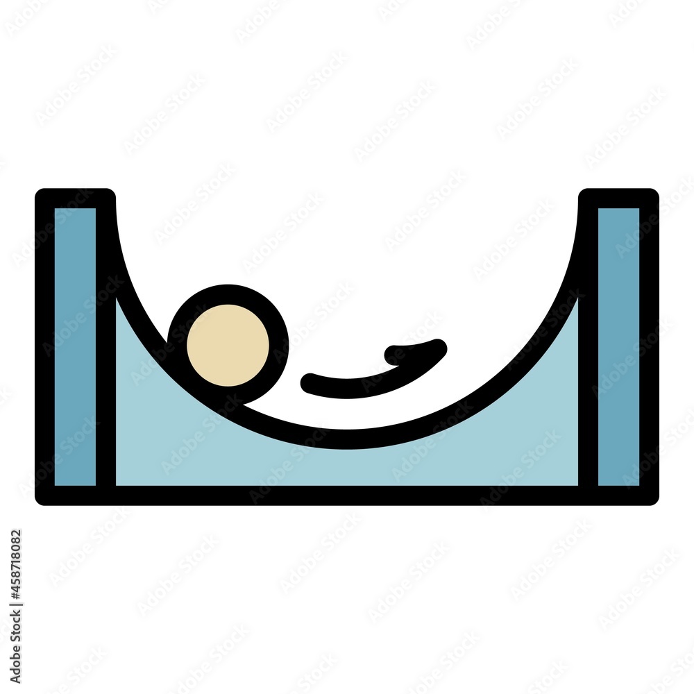 Poster stable balance icon. outline stable balance vector icon color flat isolated