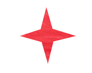 Geometric figure in the form of a star made in watercolor. Suitable for decorative work, design, postcards, typography, website design, banners and posters. Christmas theme.