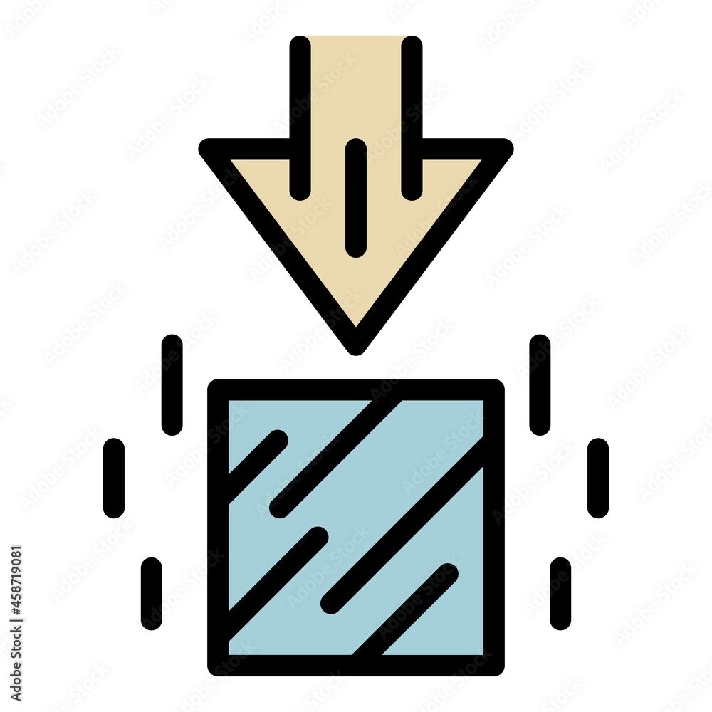 Aufkleber force of gravity icon. outline force of gravity vector icon color flat isolated