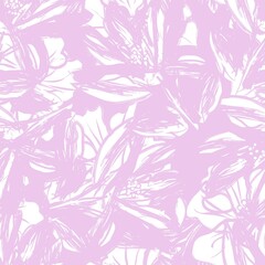 Floral Brush strokes Seamless Pattern Background