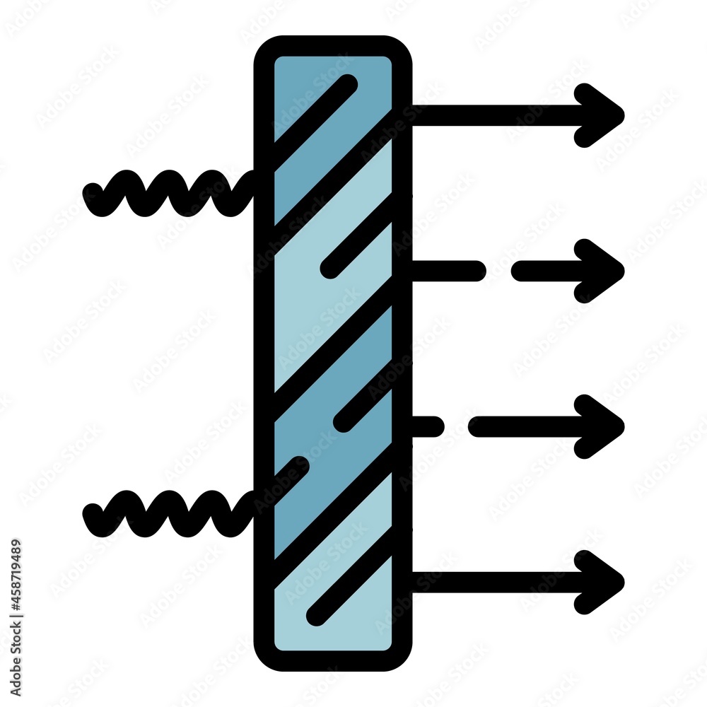 Poster uv filter icon. outline uv filter vector icon color flat isolated