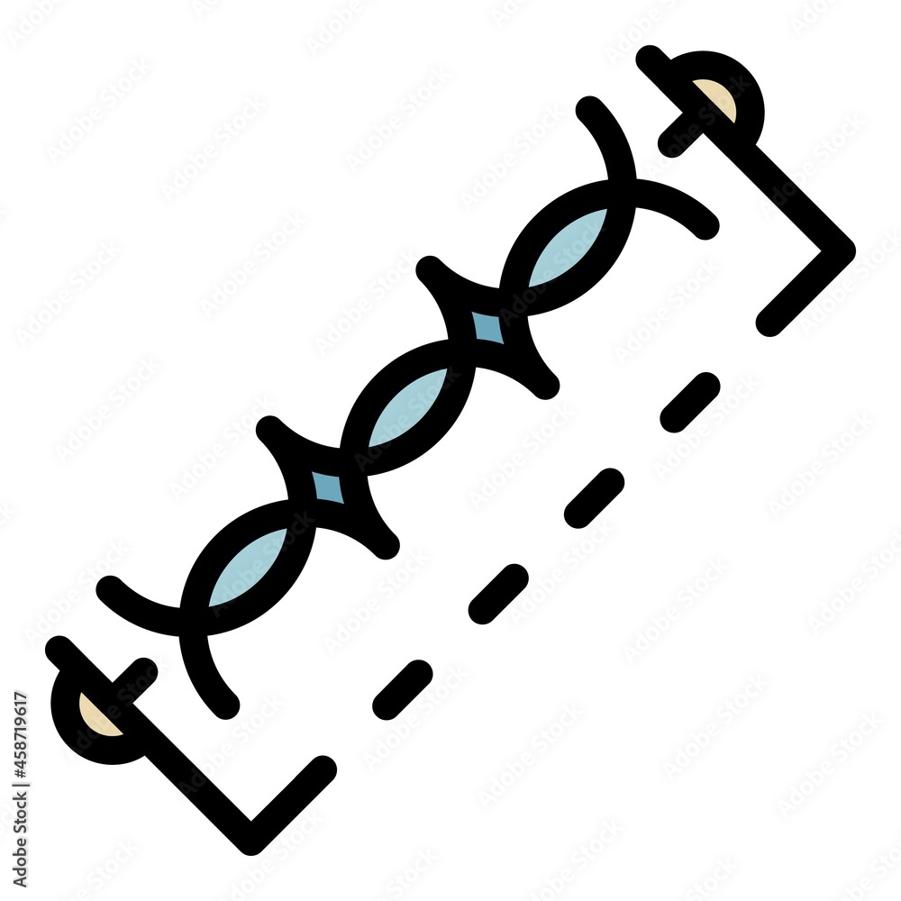Poster inductive coil designation icon. outline inductive coil designation vector icon color flat isolated