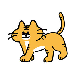 ペン描き風のかわいいベンガルトラ