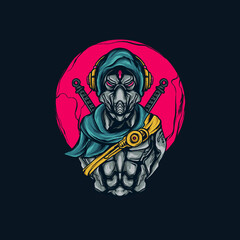 NINJA MECHA ILLUSTRATION