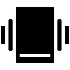 illustration vector icon of vibrate
