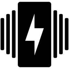 illustration vector icon of vibrate
