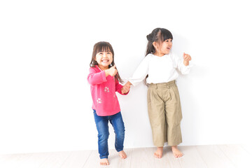 Obraz premium 仲良しの女の子
