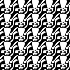 Obraz premium seamless pattern of cute monster cartoon