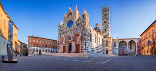 Siena, Italy - Duomo di Siena, beautiful panorama of Tuscany
