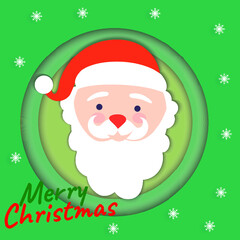 christmas card with santa claus