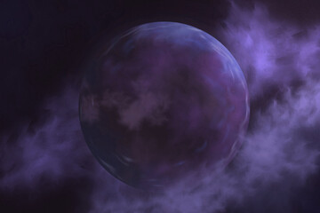 Depiction of the earth desolation, or a planet