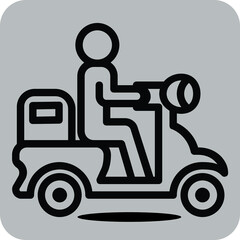 Delivery Motorbike Icon vector