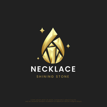 shining diamond necklace stones logo