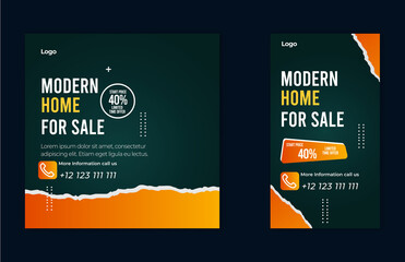 home modern for social media post